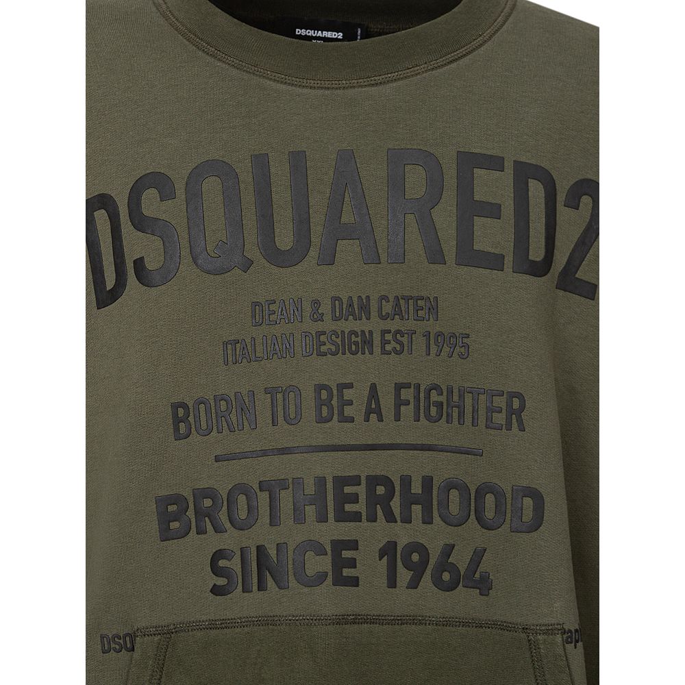 Dsquared² Grüner Baumwoll-Kapuzenpulli