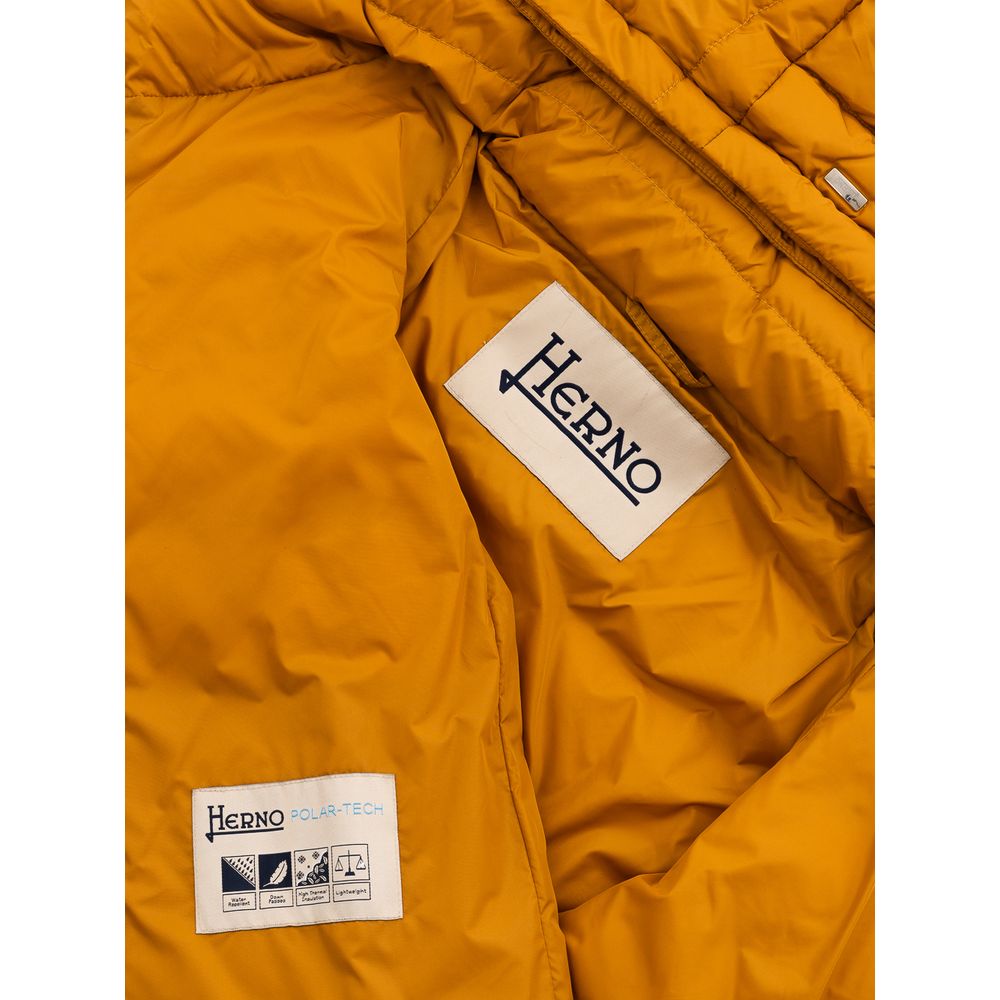 Herno Gelbe Polyamid Jacken & Mantel