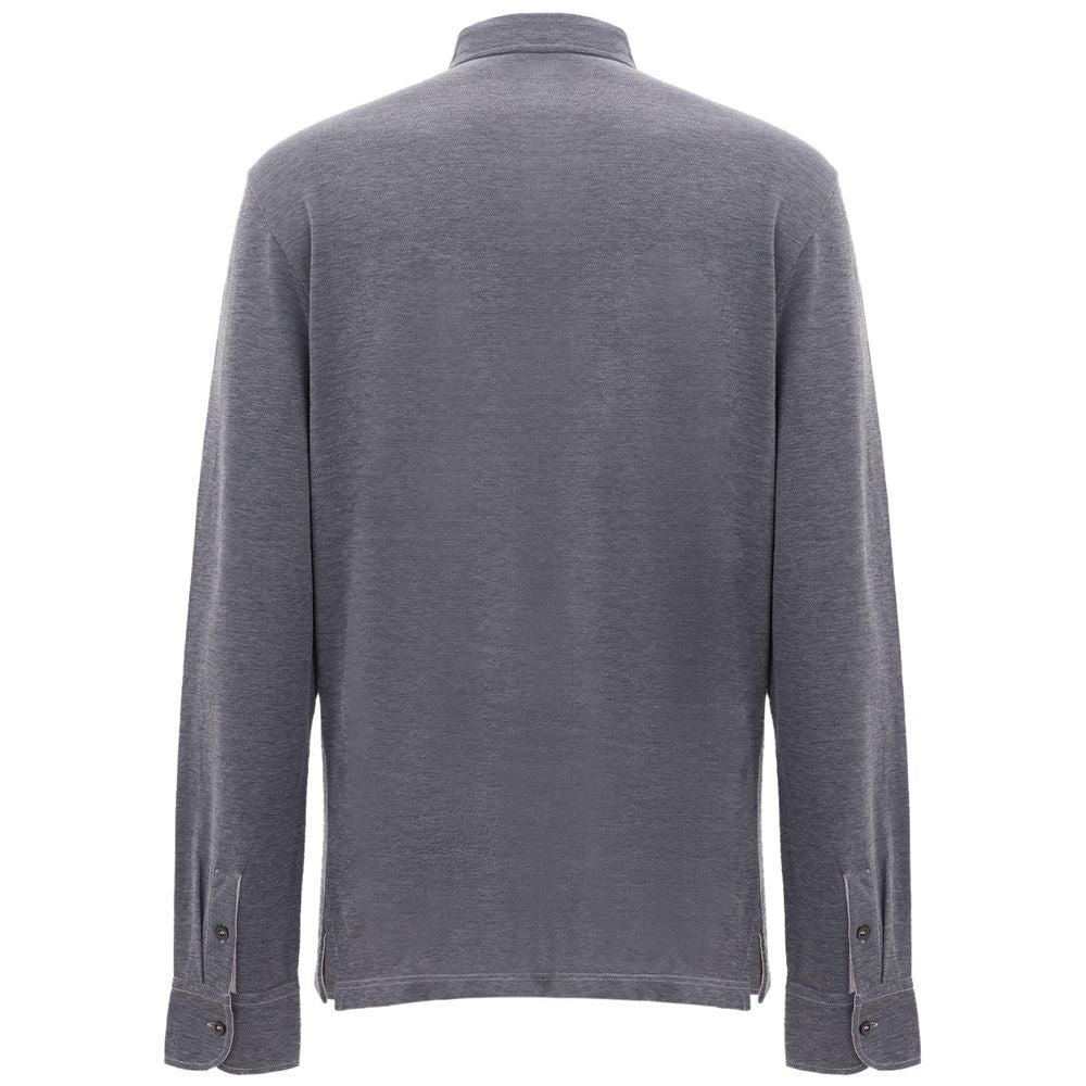 Corneliani Blaues Baumwoll-Poloshirt