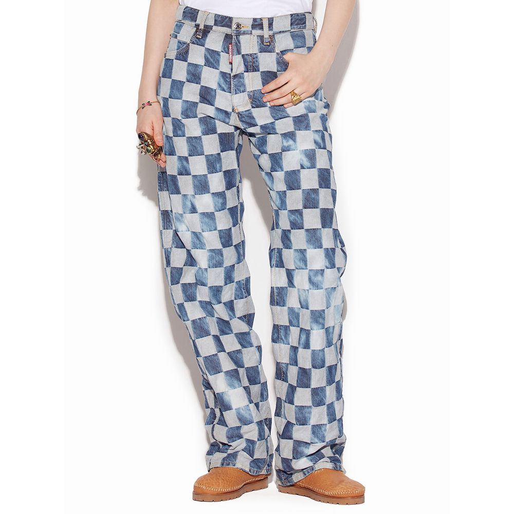 Dsquared² Relaxed Fit Jeans aus blauer Baumwolle