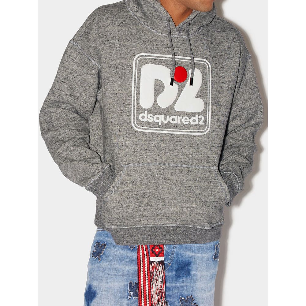 Dsquared² Grauer Baumwoll-Kapuzenpulli