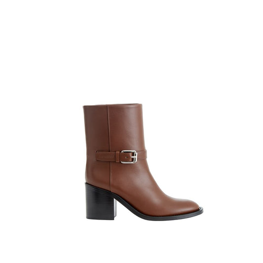 Burberry Braune Leder-Knöchelstiefel