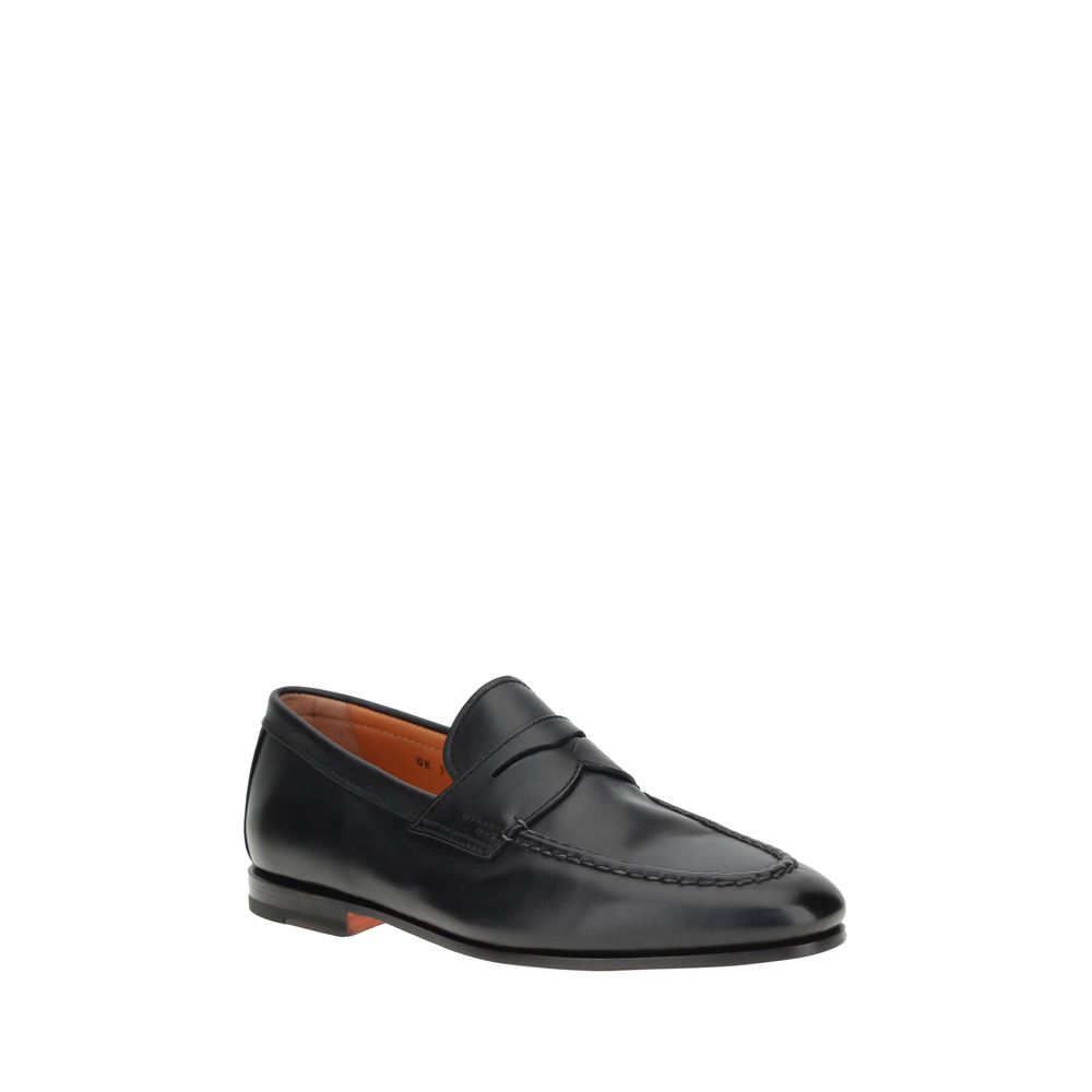 Santoni Leder-Halbschuhe