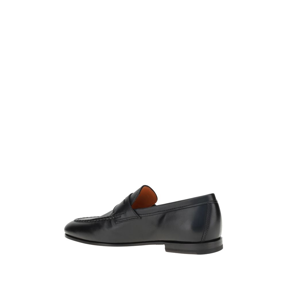 Santoni Leder-Halbschuhe