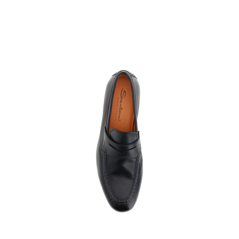 Santoni Leder-Halbschuhe