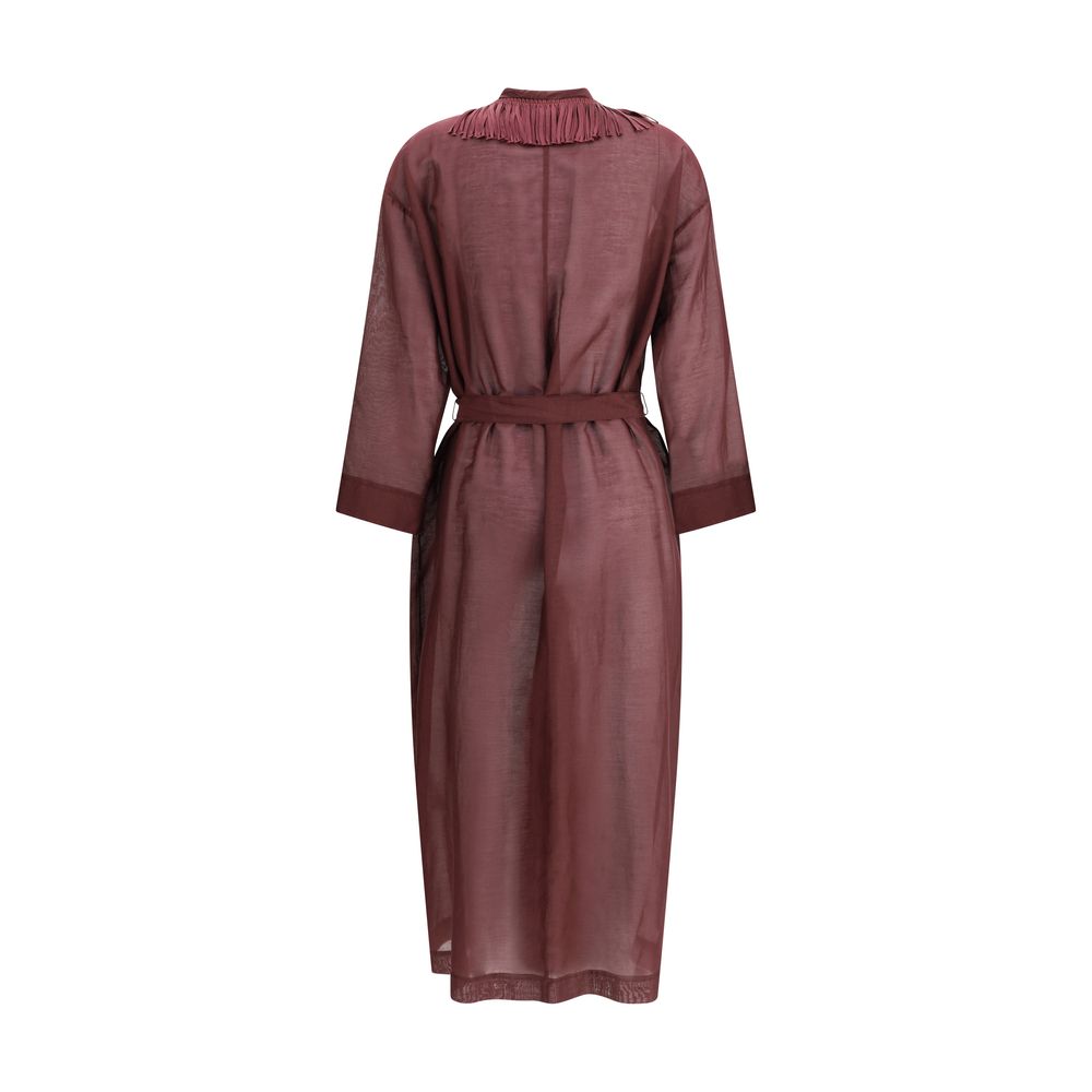 Forte_Forte Lange Robe mit Fransen