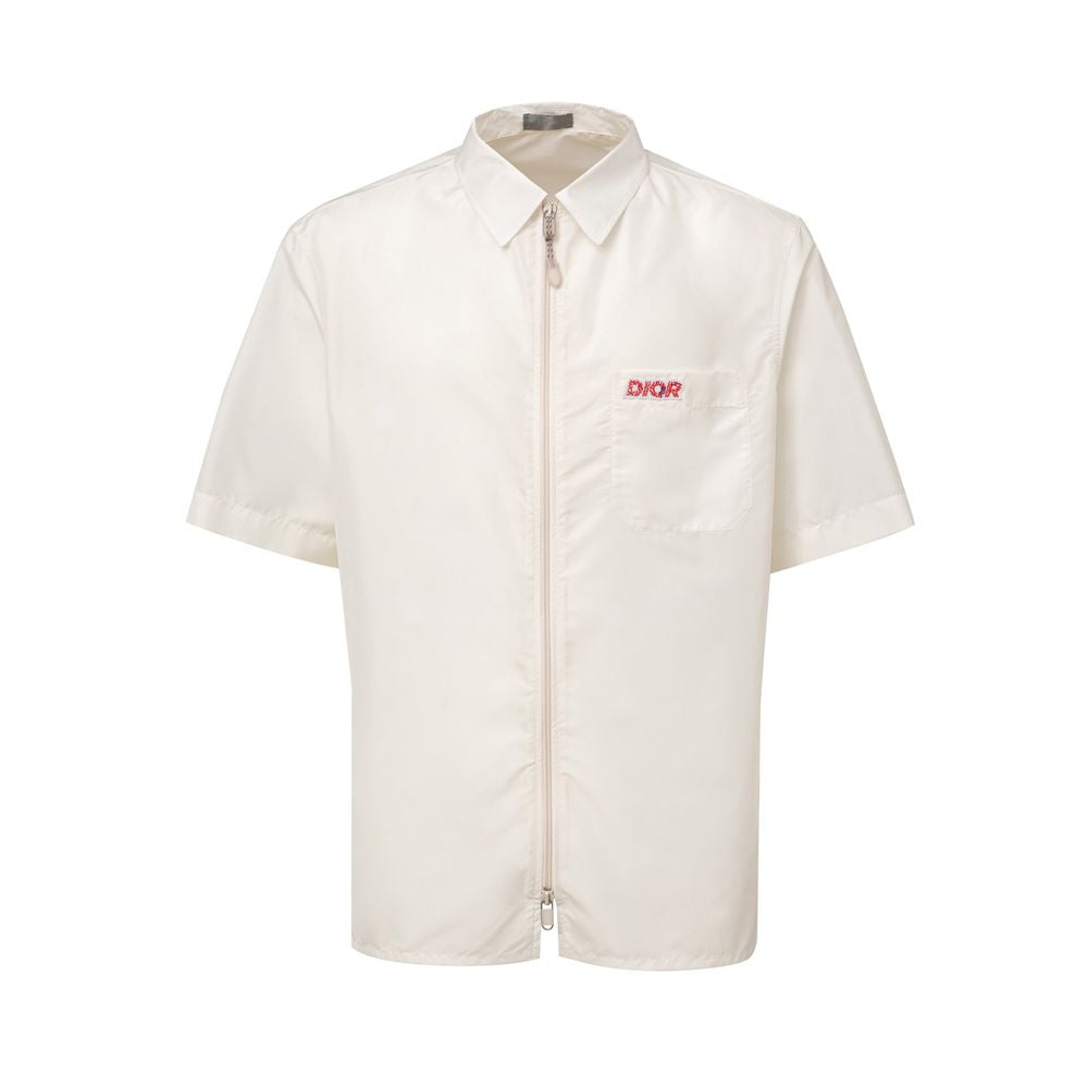Dior Weißes Polyester-Kurzarmhemd
