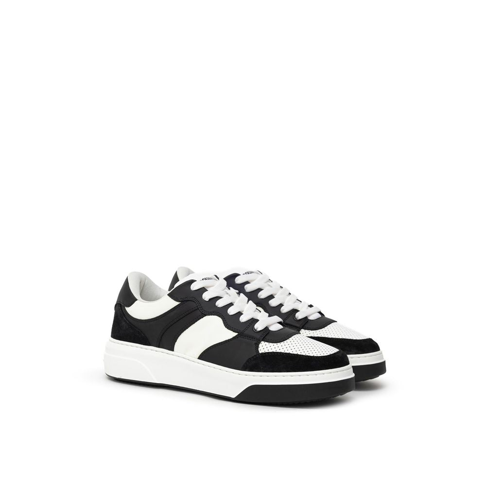 Dsquared² Schwarzer und weißer Leder-Sneaker