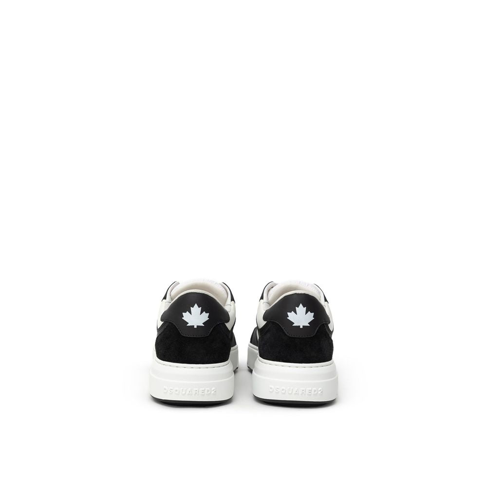 Dsquared² Schwarzer und weißer Leder-Sneaker