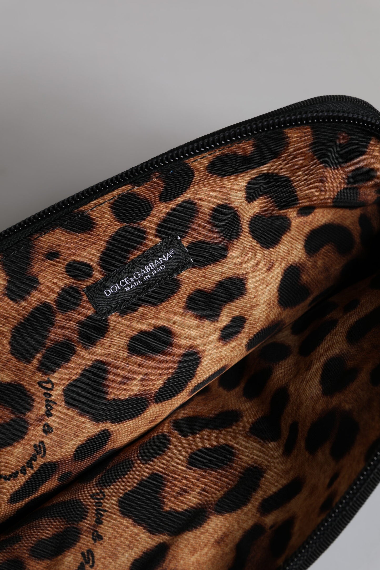 Dolce & Gabbana Blaue DG Logo Print Clutch Zip Borse Pouch Tasche