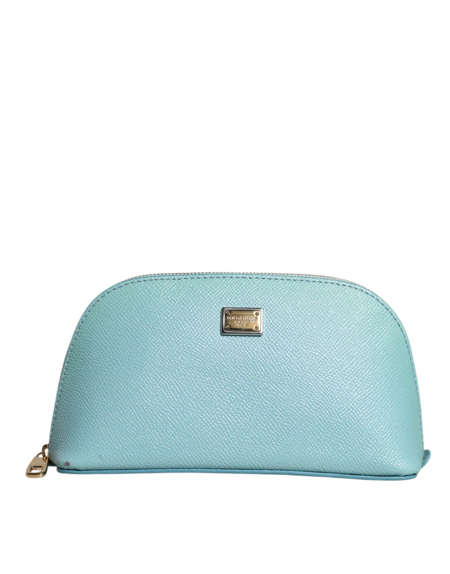 Dolce & Gabbana Hellblaue Lederhandtasche Clutch Mini Purse Pouch Bag