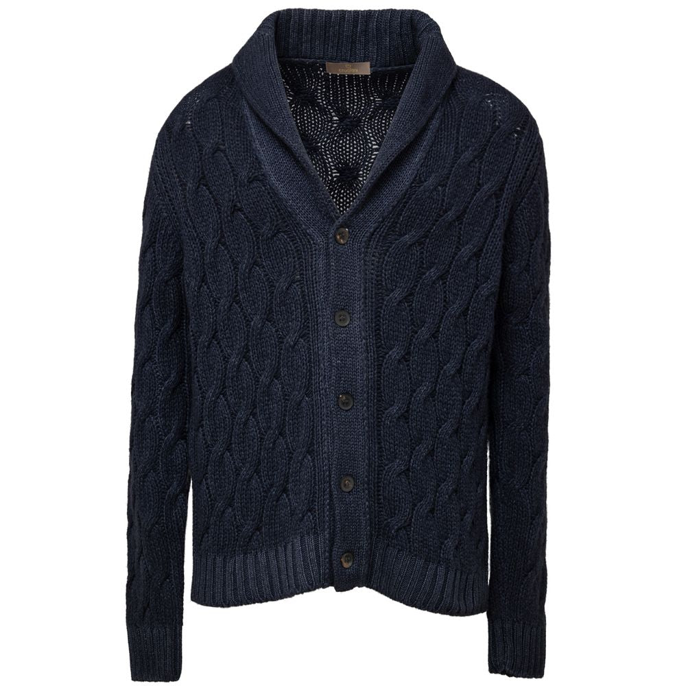 Cruciani Blaue Kaschmir-Strickjacke