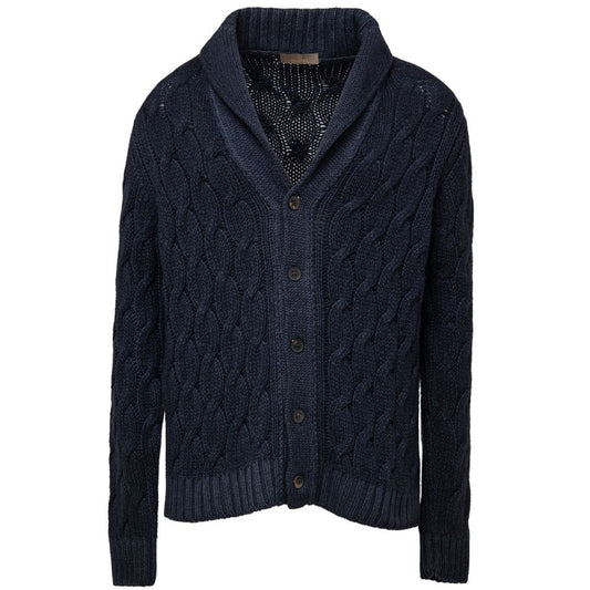 Cruciani Blaue Kaschmir-Strickjacke
