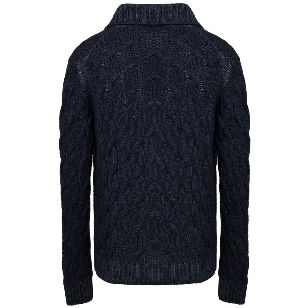 Cruciani Blaue Kaschmir-Strickjacke
