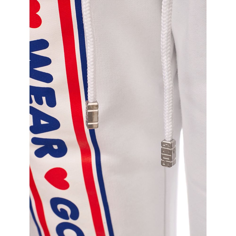 GCDS Weiße Baumwoll-Jogger Workout-Hose