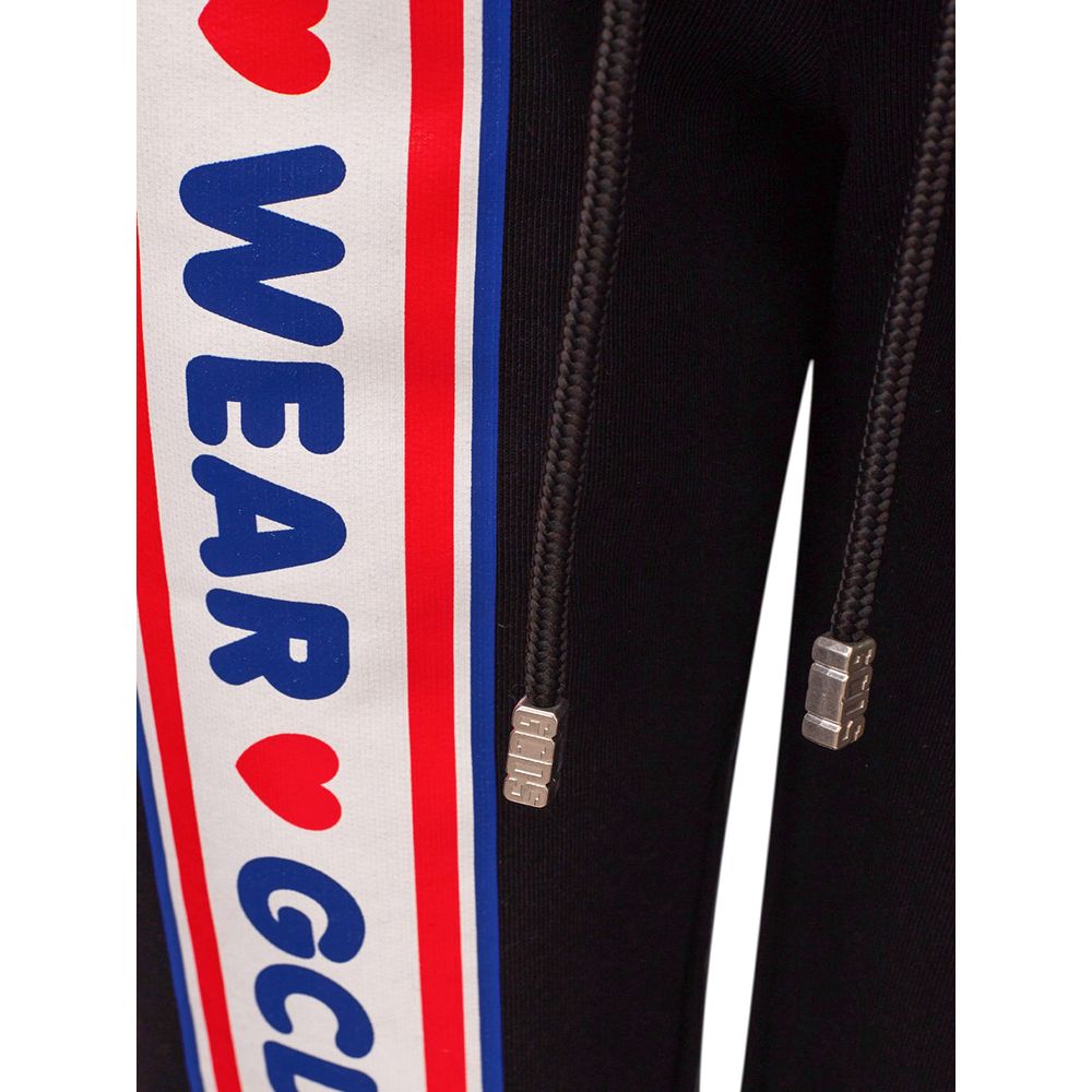 GCDS Schwarze Baumwoll-Jogger Workout-Hose