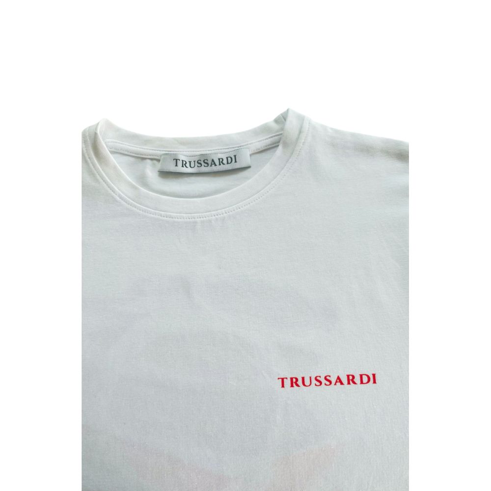 Trussardi Beachwear T-Shirt für Männer aus weißer Baumwolle