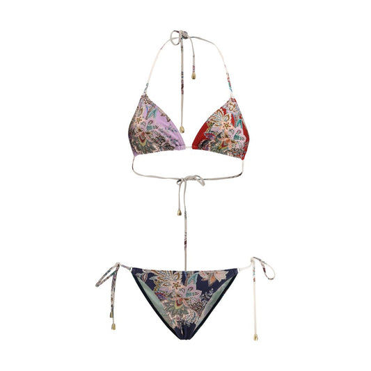 Zimmermann Buntes Lycra-Bikini-Set