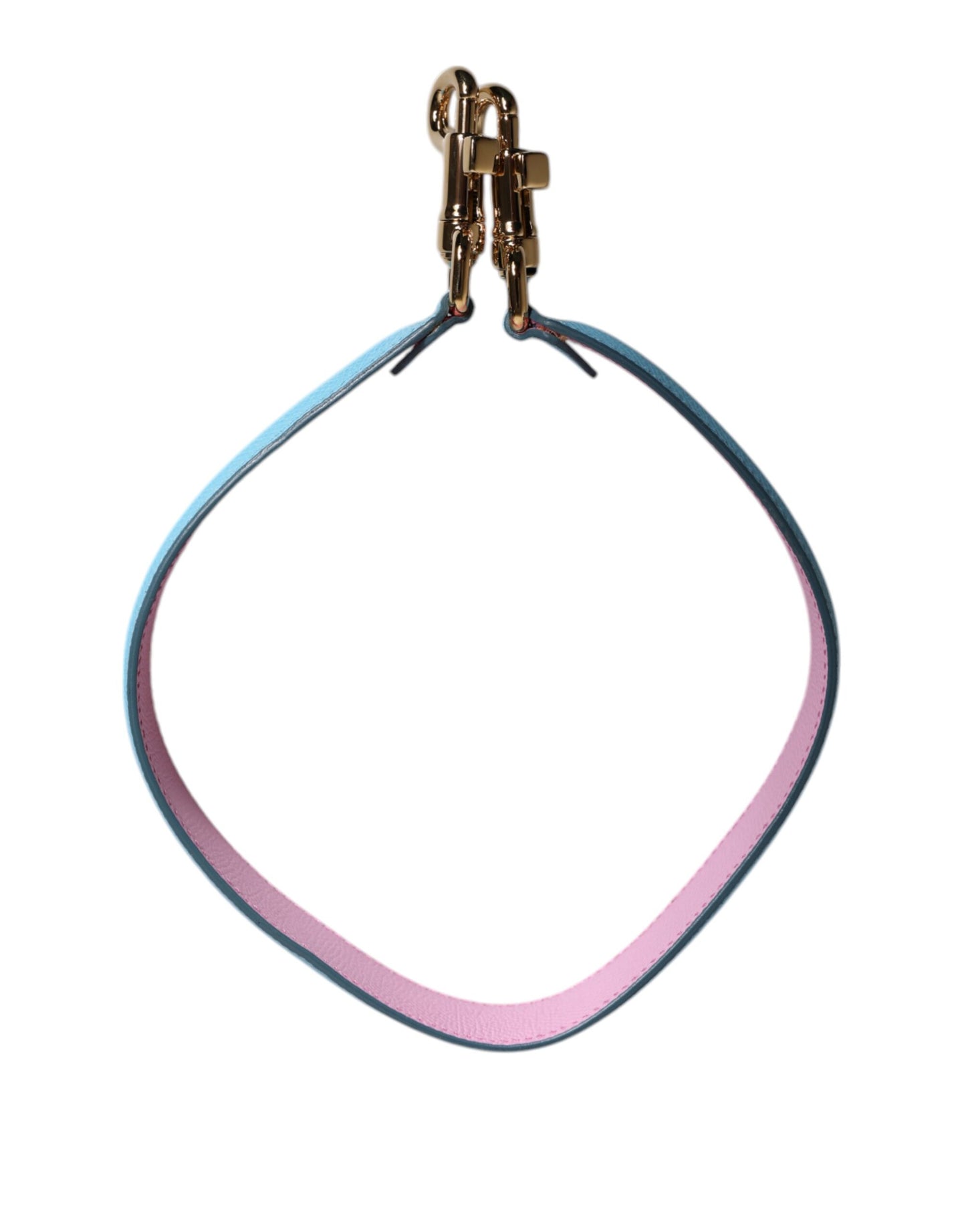 Dolce & Gabbana Pinke blaue Ledertasche mit Griff und Schulterriemen