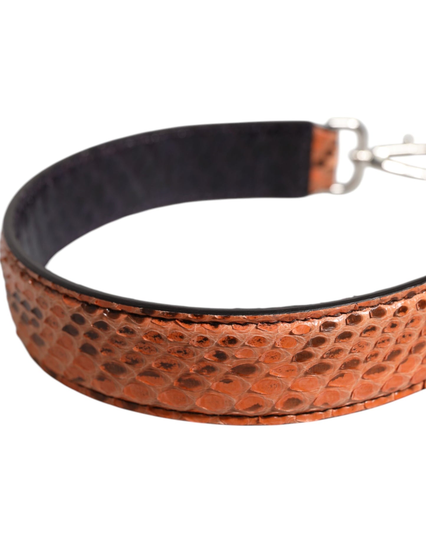 Dolce & Gabbana Schwarz Beige Exotische Ledertasche Schulterriemen