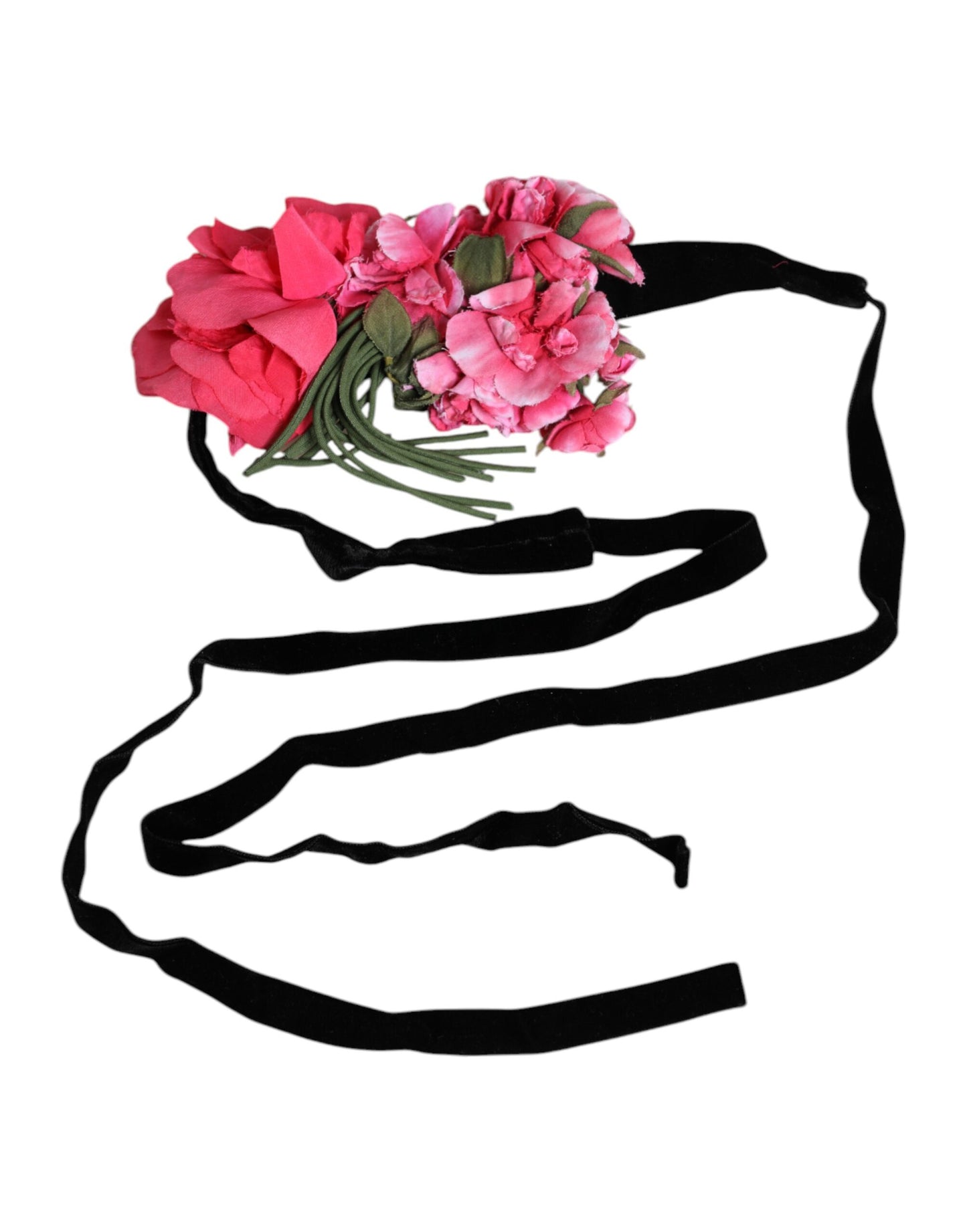 Dolce & Gabbana Multicolor Floral Applique Detail Krawattengürtel