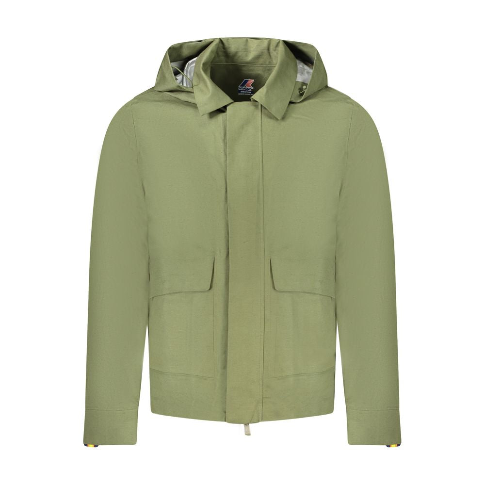K-WAY Grüne Leinen Herrenjacke
