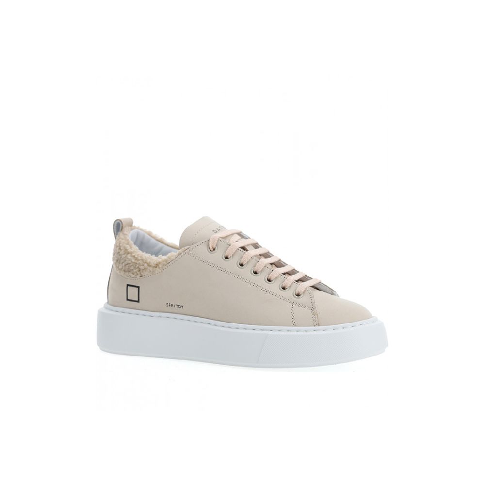 D.A.T.E Beige Leder Sneaker