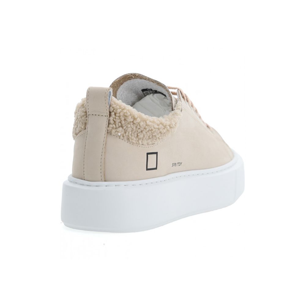 D.A.T.E Beige Leder Sneaker