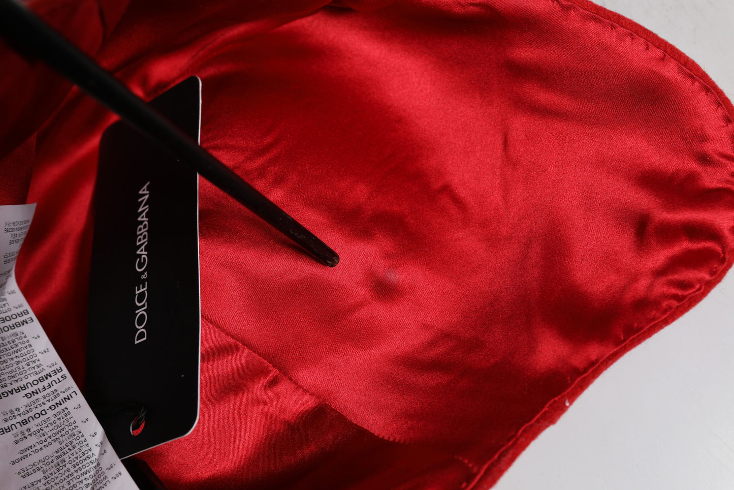 Dolce & Gabbana Rot Kristall Gold Rosen Brosche verschönert Hut