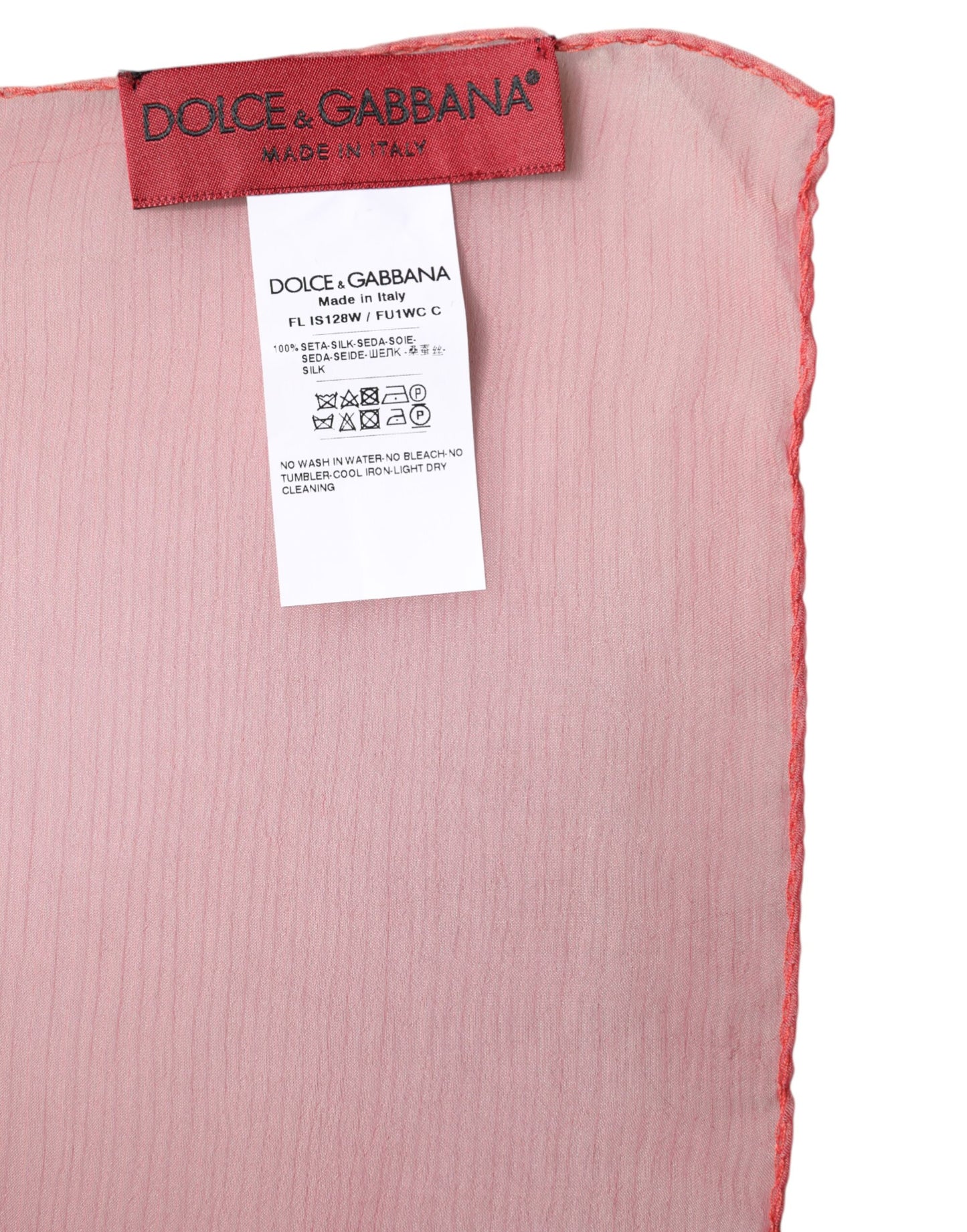Dolce & Gabbana Rosa Seide Rechteck Frauen wickeln Schal Schal