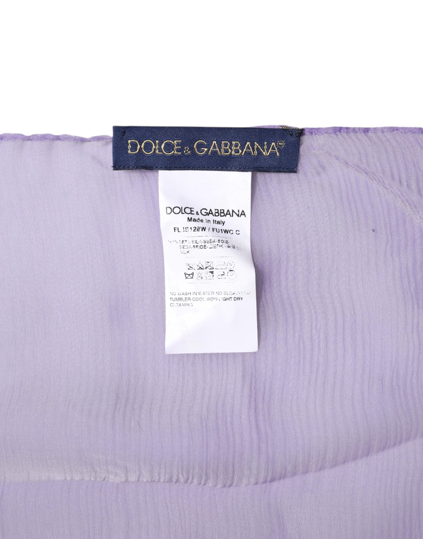 Dolce & Gabbana Lila Seidenschal Rechteck Wickelschal