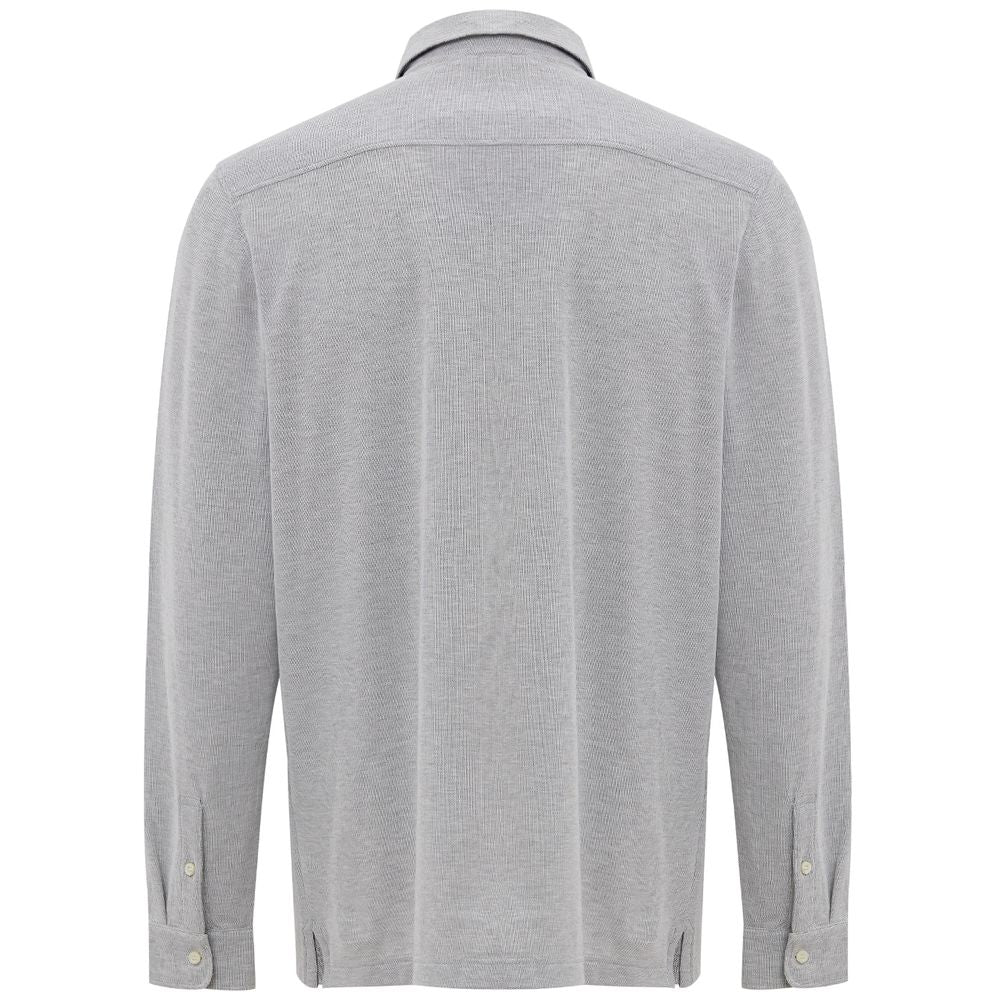 Corneliani Graues Baumwollhemd