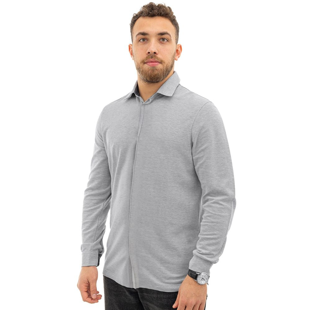 Corneliani Graues Baumwollhemd