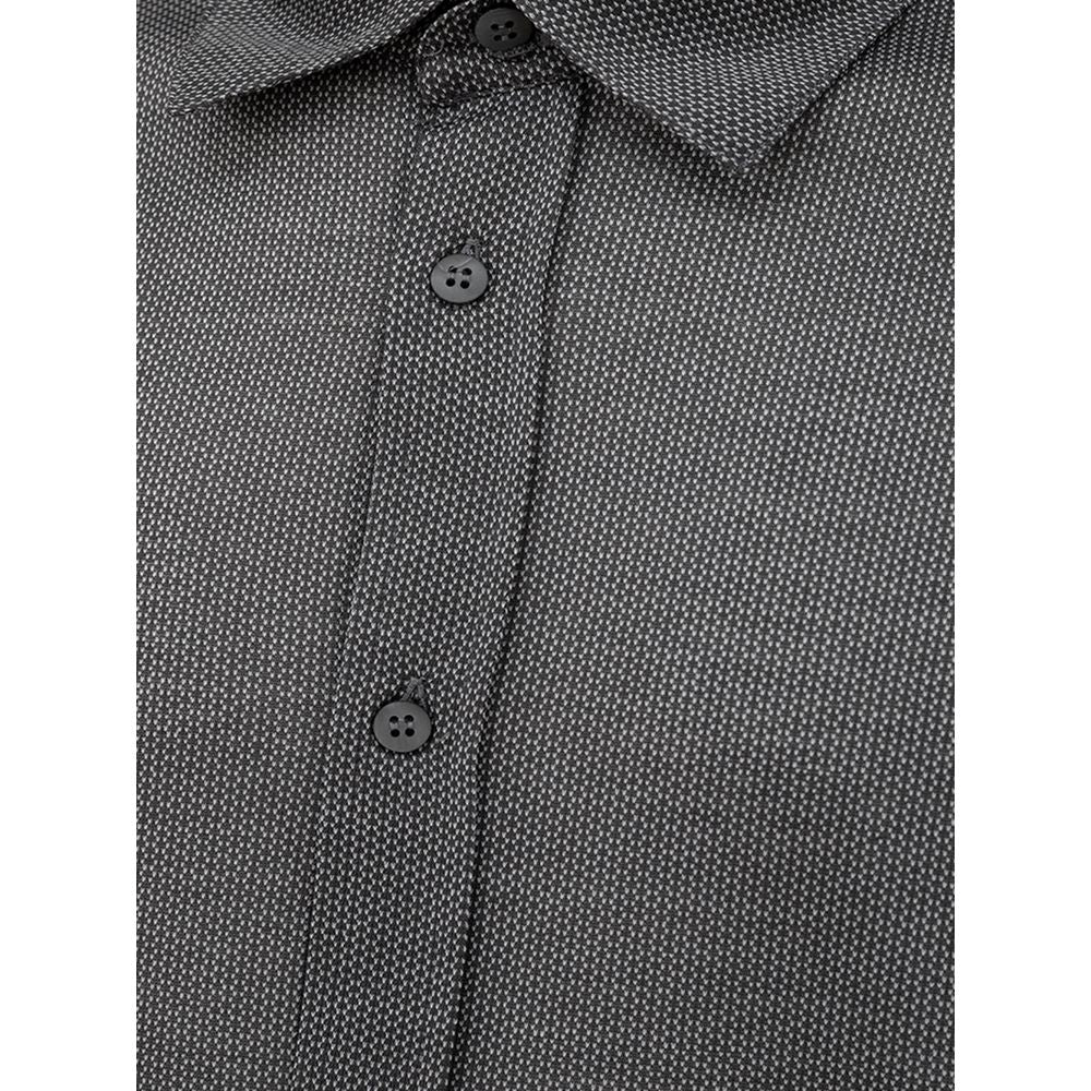 Canali Graues Baumwollhemd