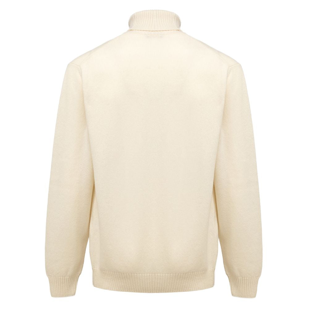 Cruciani Weißer Kaschmir-Rollkragenpullover