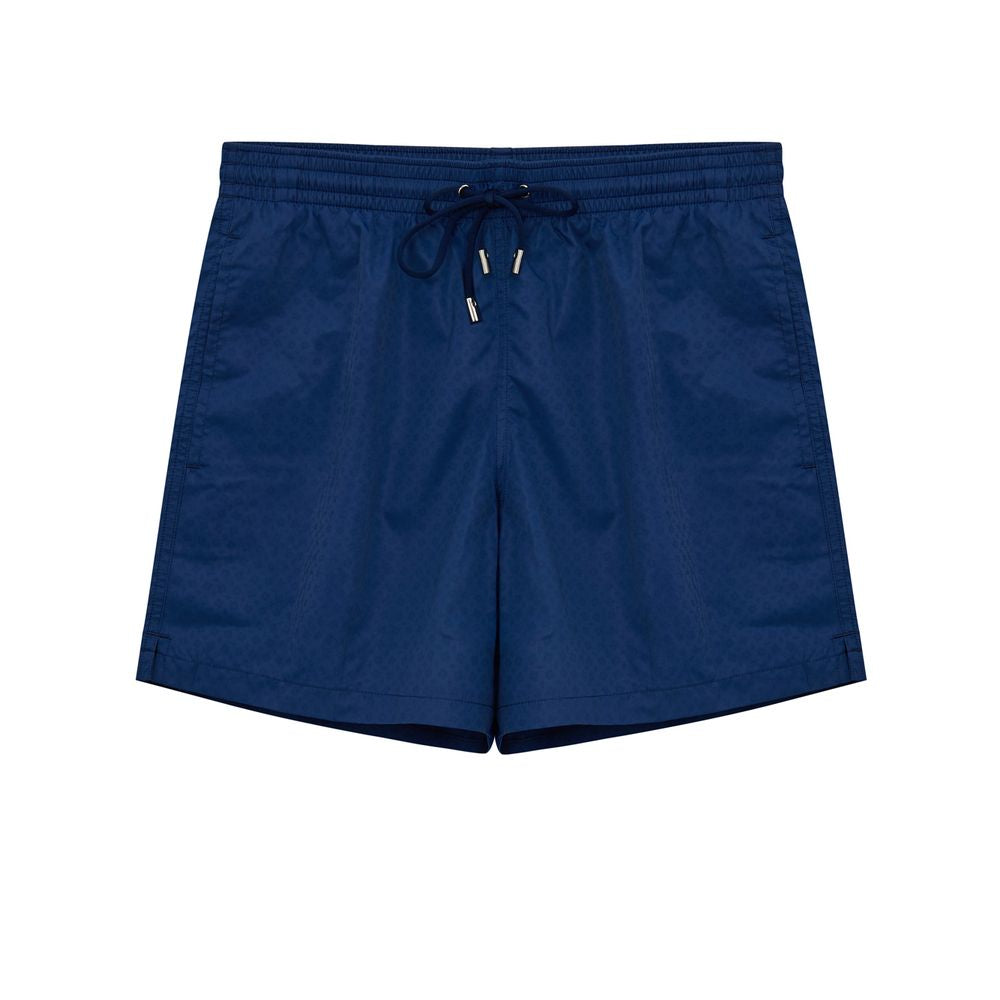 Canali Blaue Polyester-Badeshorts