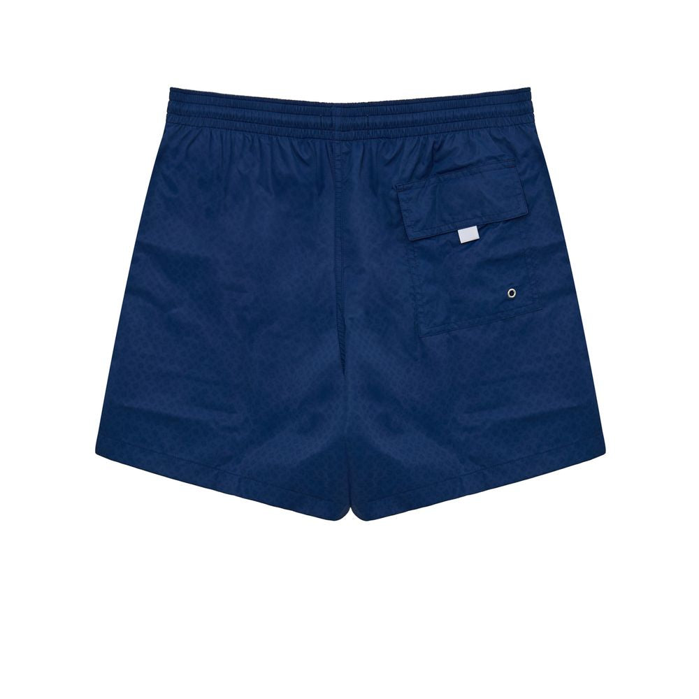 Canali Blaue Polyester-Badeshorts