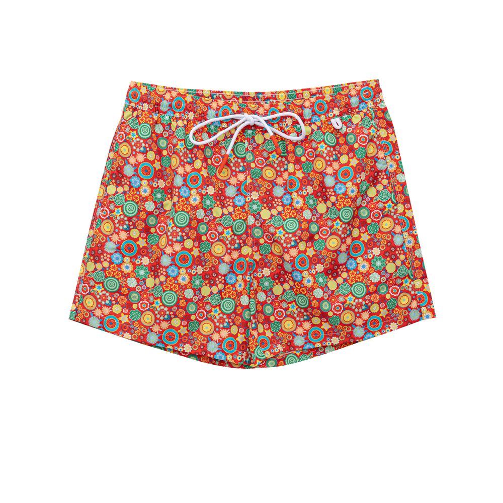 Isaia Rote Polyester-Badeshorts