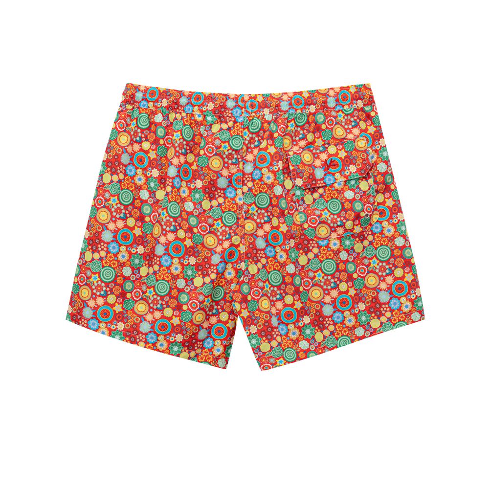 Isaia Rote Polyester-Badeshorts