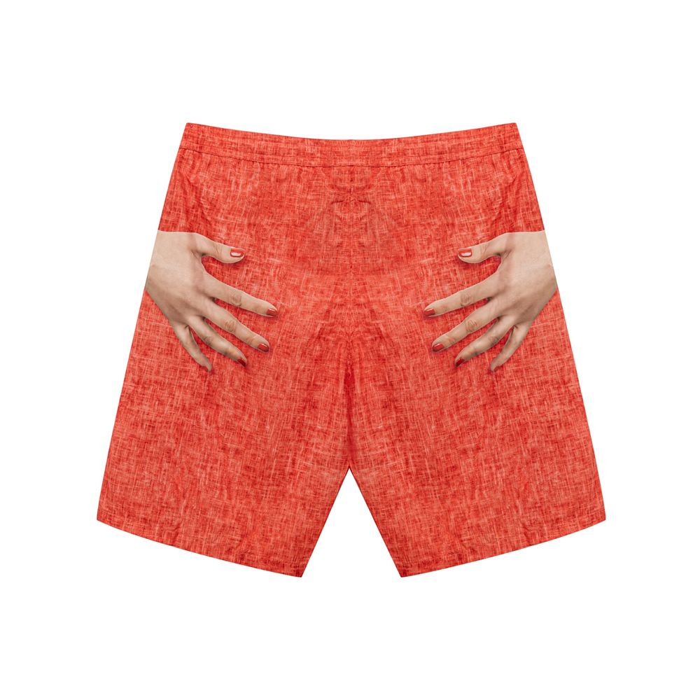 Isaia Rote Polyester-Badeshorts