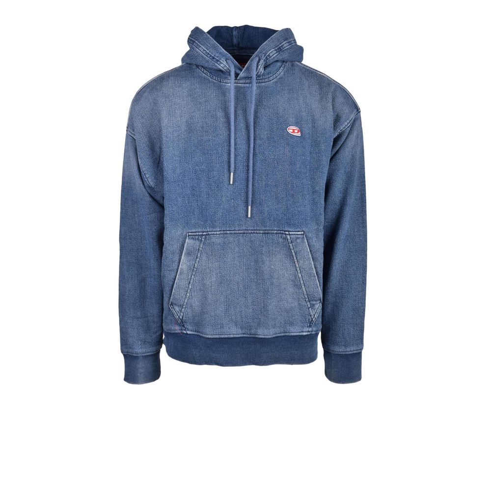 Diesel Blauer Baumwoll-Kapuzenpulli