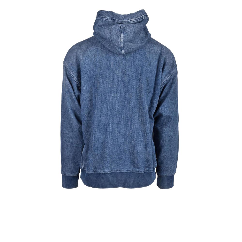Diesel Blauer Baumwoll-Kapuzenpulli