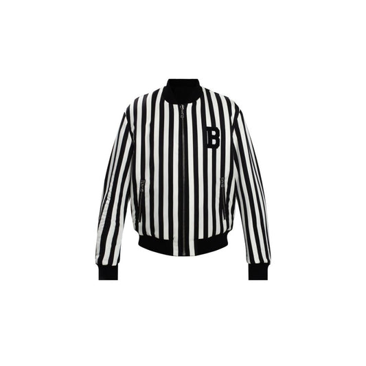 Balmain Schwarze Polyamid-Wendejacke für Männer