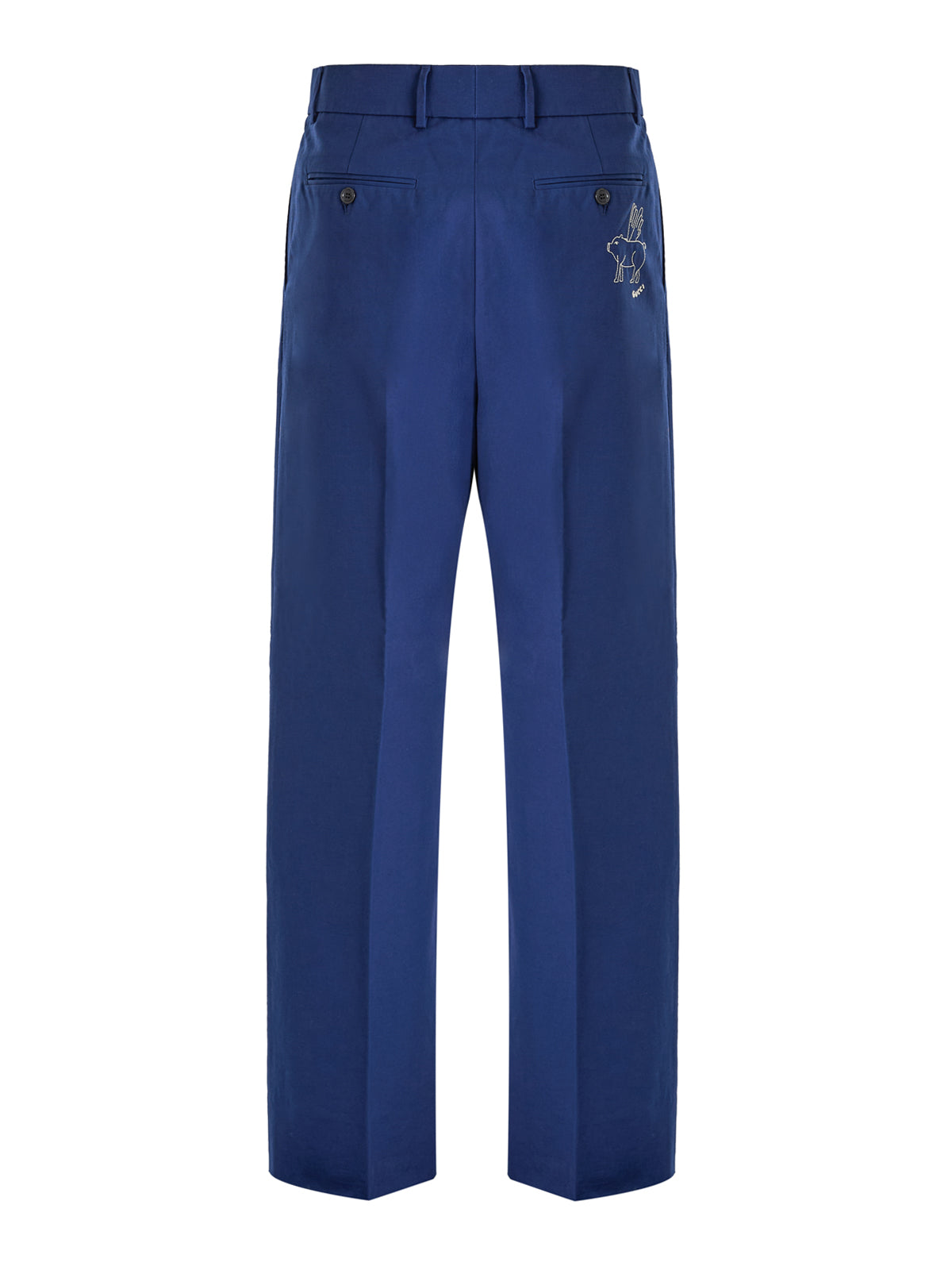 Gucci Blaue klassische Baumwollhosen