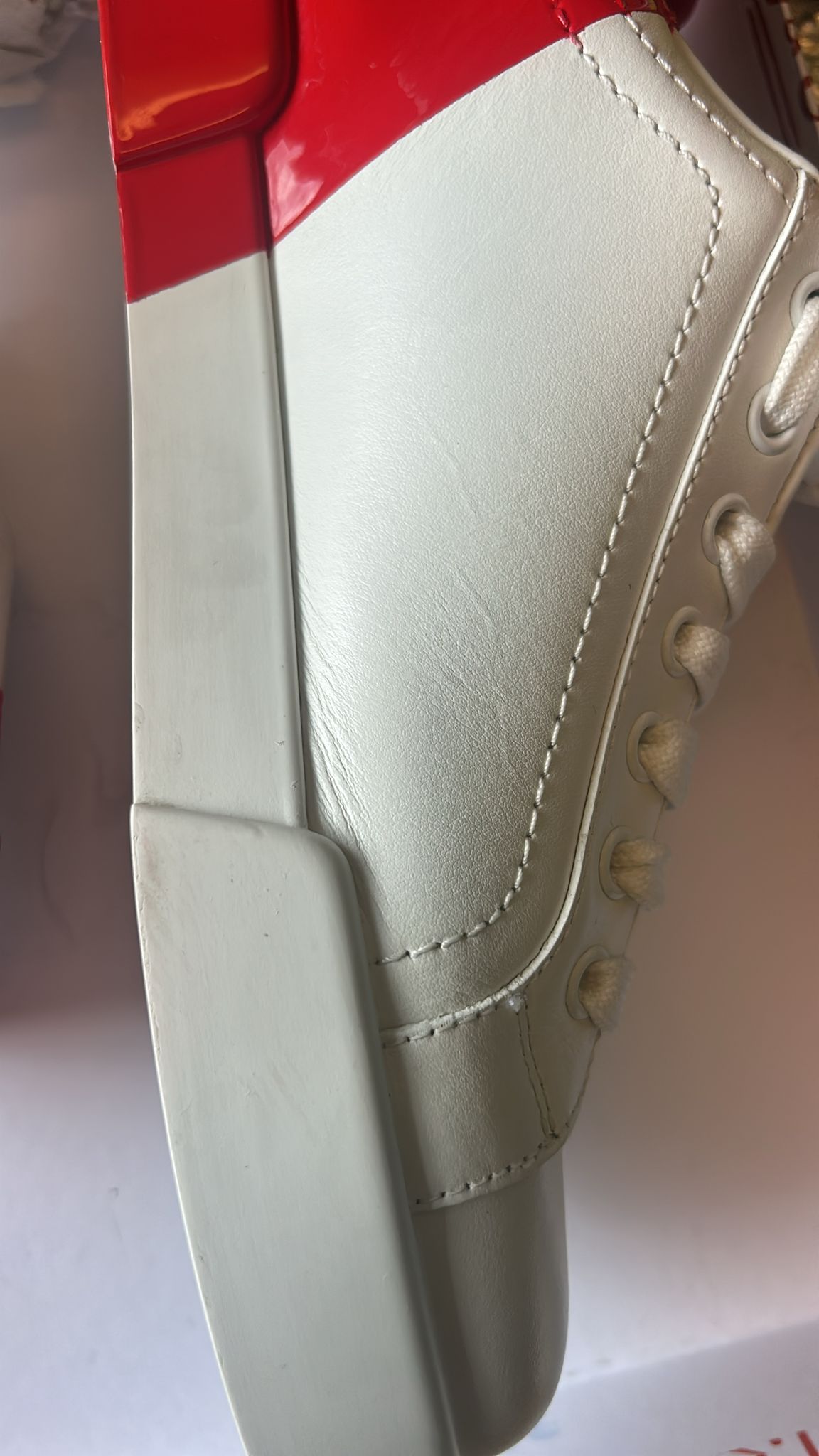 Dolce & Gabbana Weiß Rot Logo Portofino Turnschuhe Schuhe