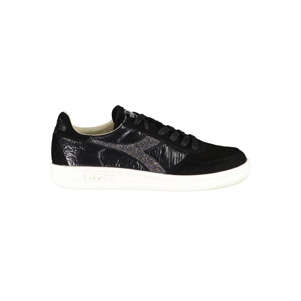 Diadora Schwarzes Leder Damen Sneaker