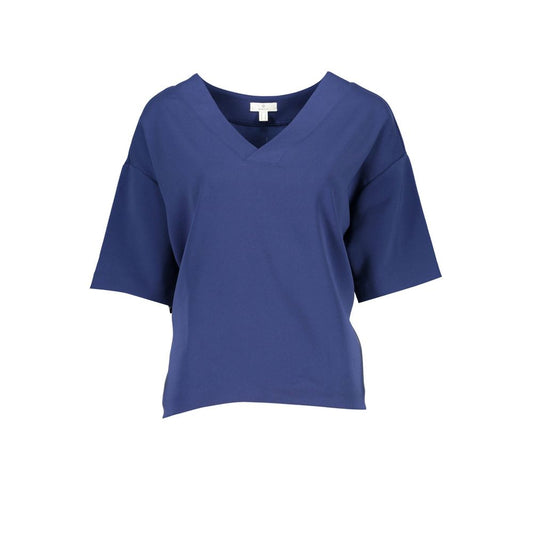 Gant Damen-T-Shirt aus Baumwolle in Blau