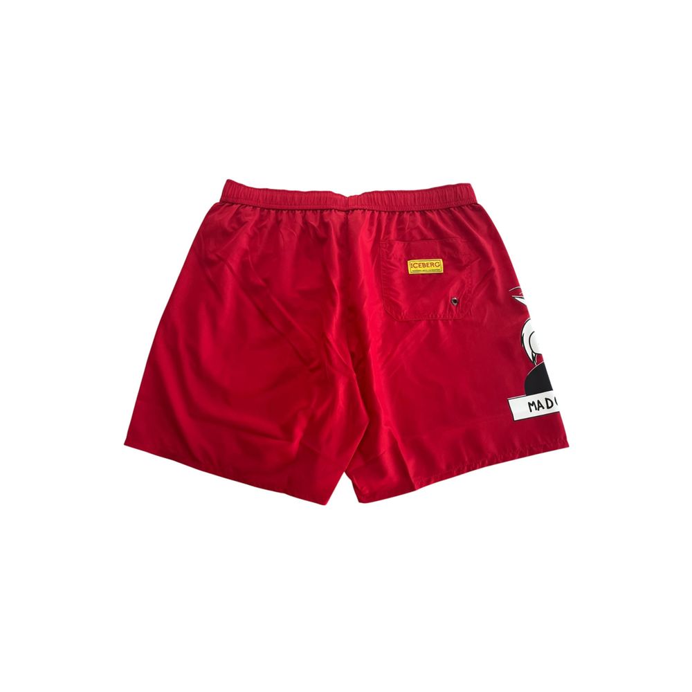 Iceberg Rotes Polyester Männer schwimmen kurz