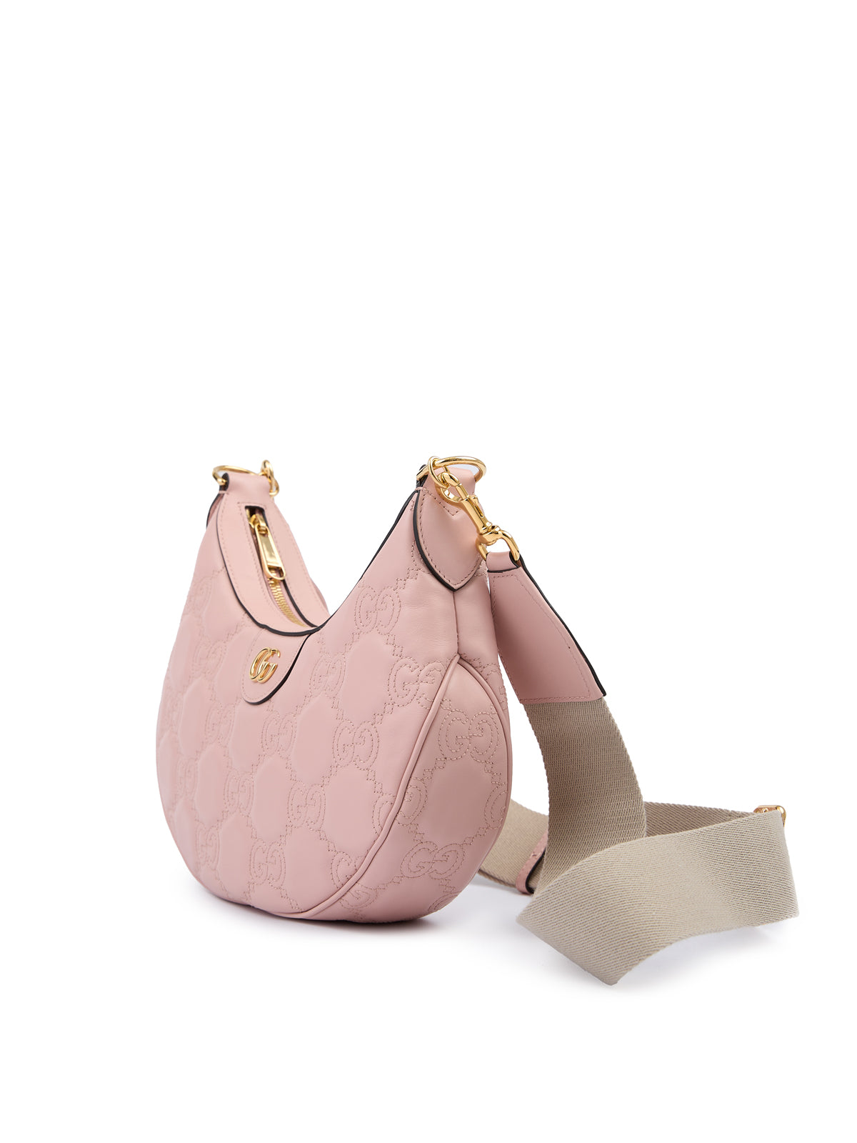 Gucci Hellrosa Leder Umhängetasche