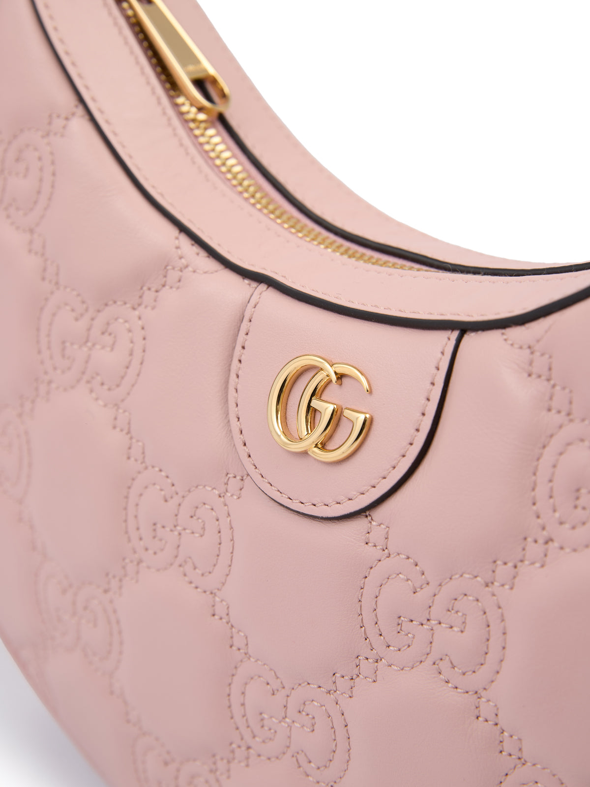 Gucci Hellrosa Leder Umhängetasche